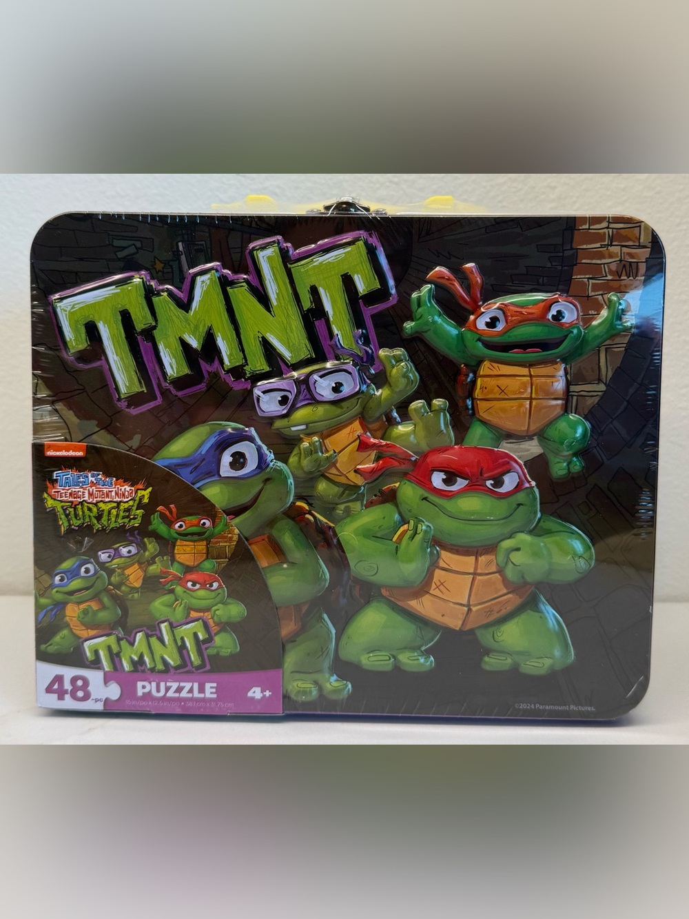 Teenage Mutant Ninja Turtles TMNT 48-Piece Puzzle Tin Lunch Box NEW Sealed